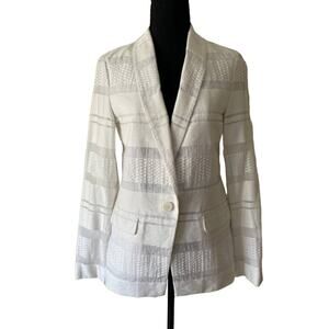 A|X ARMANI EXCHANGE White Cotton Blazer Size 6